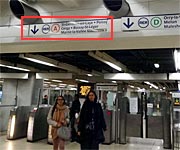 リヨン駅での乗り継ぎ(地下鉄→RER)4